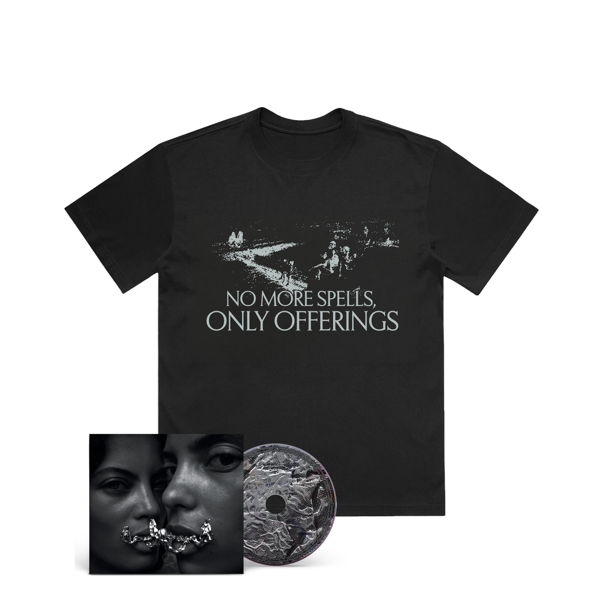 OFFERING | SIGNED CD + "No more spells, only offerings" T-shirt